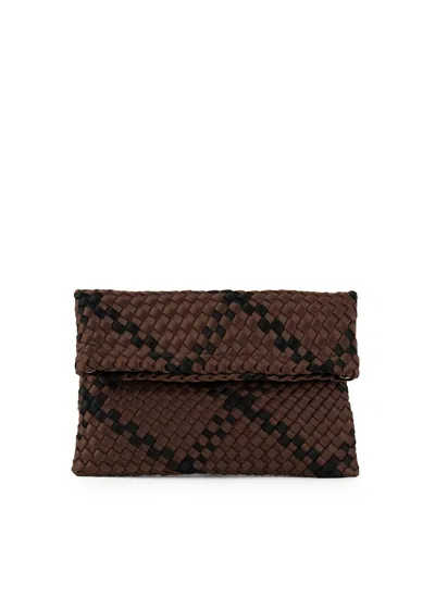 Haute Shore Val Woven Convertible Clutch In Espresso In Brown