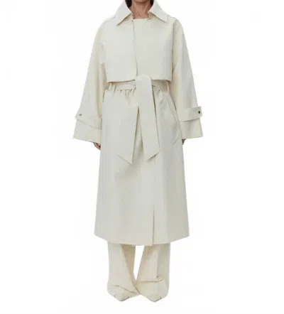 Day Birger Chapin 3 Piece Shiny Trench Coat In Cream In White