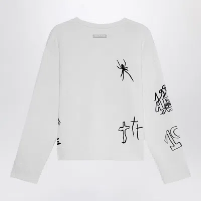 1989 Studio Scribble Knitted Sweater In White