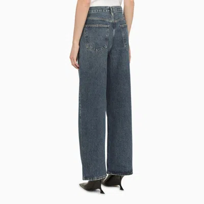 Agolde Women's Dark Blue Denim Balloon Jeans In Blue