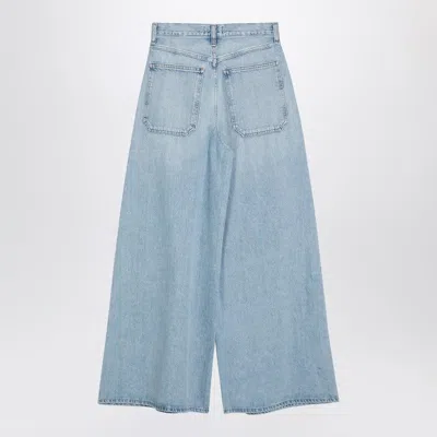 Agolde Women's Light Blue Wide Denim Jeans In Blue