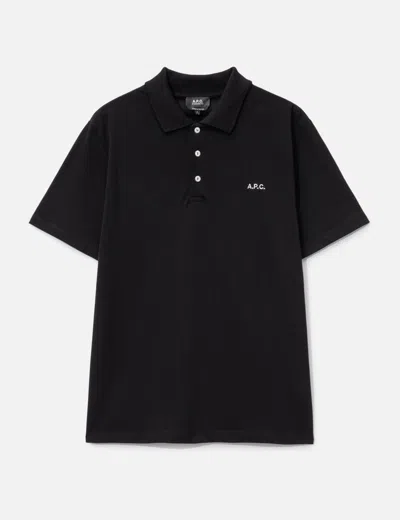 Apc A.p.c. Black Polo Shirts Men In Black