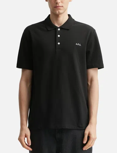 Apc A.p.c. Black Polo Shirts Men In Black