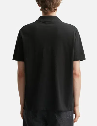 Apc A.p.c. Black Polo Shirts Men In Black