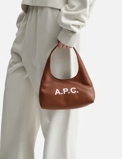 Apc A.p.c. Cognac Brown Shoulder Bag In Brown