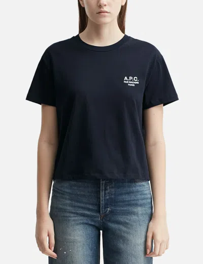 Apc A.p.c. Boxy Rue Madame T Shirt In Blue