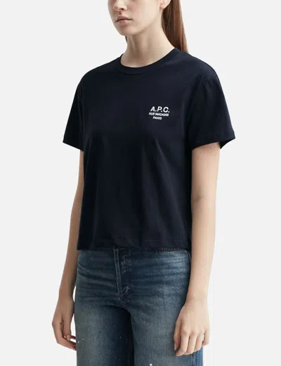 Apc A.p.c. Boxy Rue Madame T Shirt In Blue