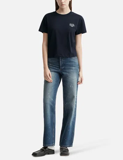 Apc A.p.c. Boxy Rue Madame T Shirt In Blue