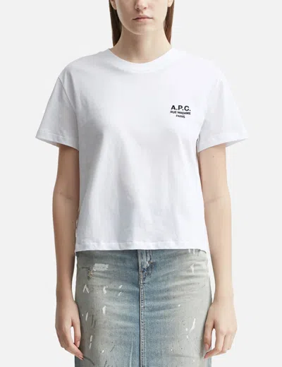 Apc A.p.c. Logo Embroidered Crewneck T-shirt In White