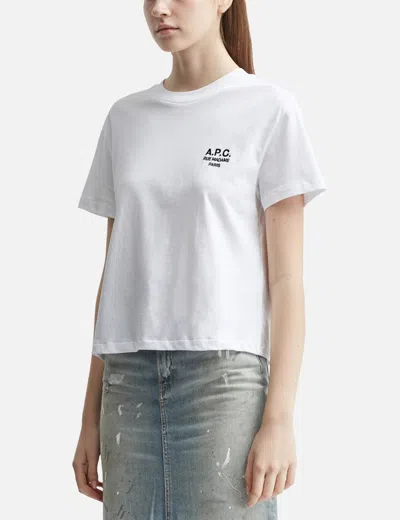 Apc A.p.c. Logo Embroidered Crewneck T-shirt In White