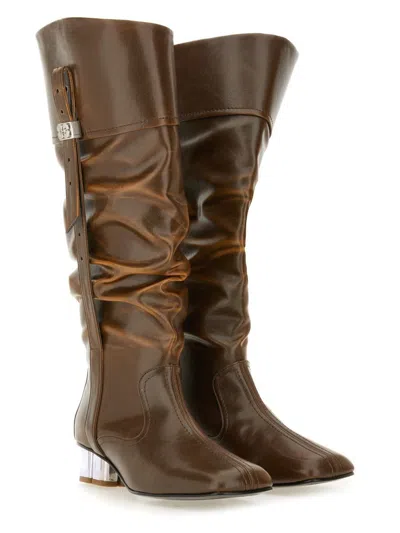 Ganni Slouchy Boot Butterfly In Black