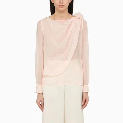 Chloé Women's Light Pink Blouse In Virgin Wool In Pink