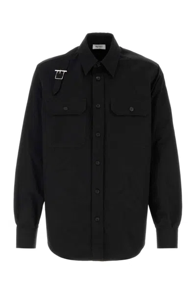 Alexander Mcqueen Mcqueen T-bar Harness Utility Button-up Shirt In Black