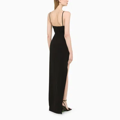 David Koma Sleeveless Maxi Dress With Slit In Black