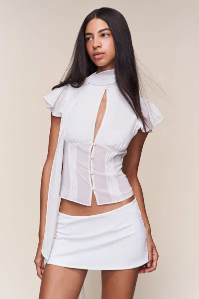 Danielle Guizio Ny Ara Top In White