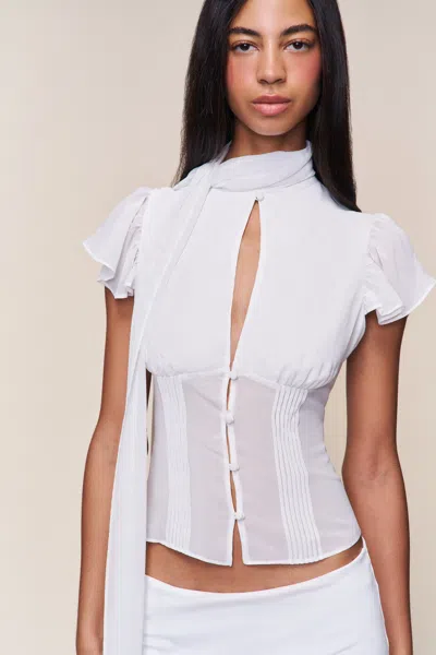Danielle Guizio Ny Ara Top In White