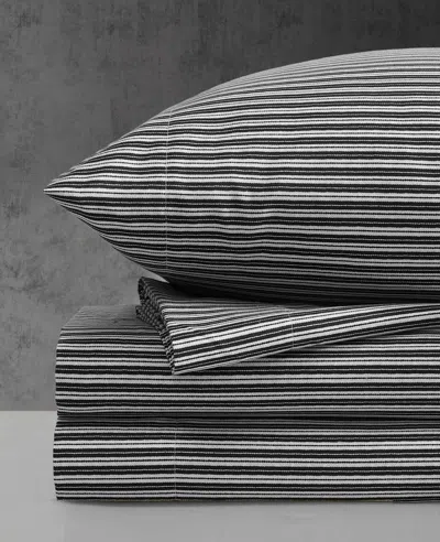 Kenneth Cole Twill Stripe Texture Sheet Set In Multi