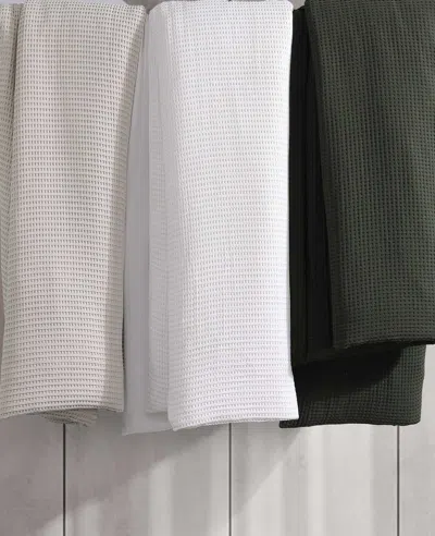 Kenneth Cole Solid Waffle Comforter Set In Green