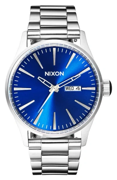 Nixon Sentry Bracelet Watch, 42mm In White