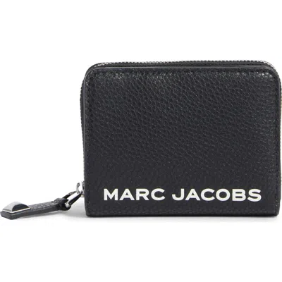 Marc Jacobs Mini Leather Compact Wallet In Black