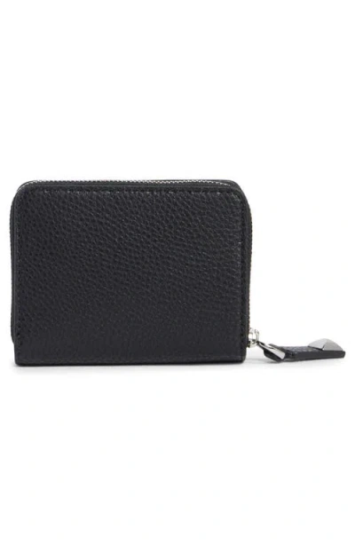 Marc Jacobs Mini Leather Compact Wallet In Black