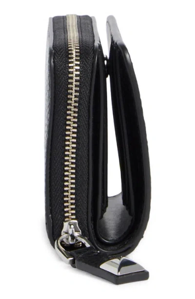 Marc Jacobs Mini Leather Compact Wallet In Black