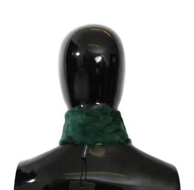 Dolce & Gabbana Luxurious Green Lambskin Scarf For Women's Women In Green