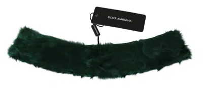 Dolce & Gabbana Luxurious Green Lambskin Scarf For Women's Women In Green