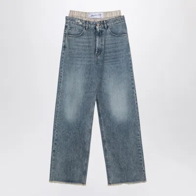 Erika Cavallini Women's Leone Jeans In Light Washed Denim In Blue