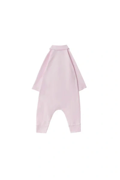 Burberry Stretch Cotton Three-piece Baby Gift Set In Pink