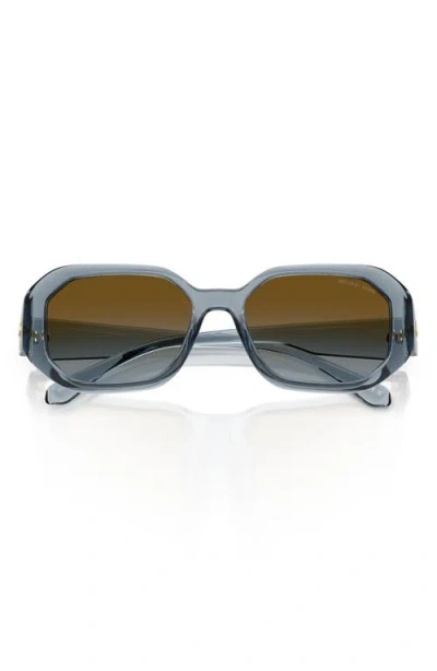 Michael Kors Womens Mk2240u Siesta Key Irregular-frame Acetate Sunglasses Blue In Blue