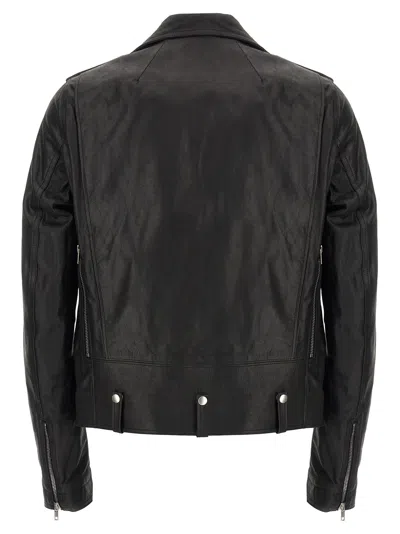 Rick Owens Bauhaus Stooges Leather Jacket In Black
