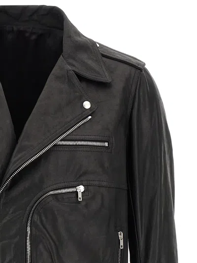 Rick Owens Bauhaus Stooges Leather Jacket In Black