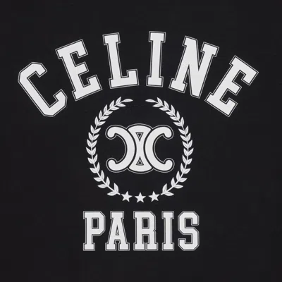 Celine Black Cotton Tank Top In Black