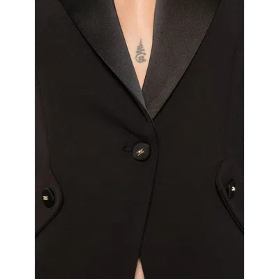 Elisabetta Franchi Tailored Blazer With Satin Lapel