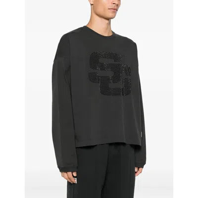 Summer Games Rhinestone-embellished Sweatshirt In Black
