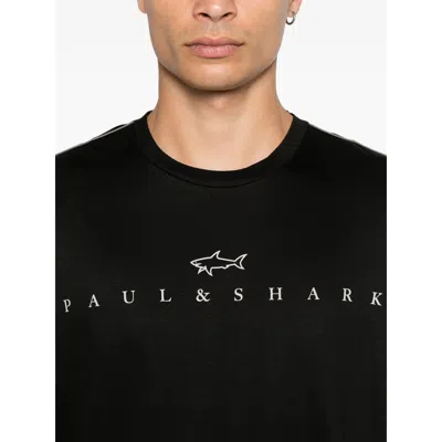 Paul & Shark Logo-detail T-shirt In Black