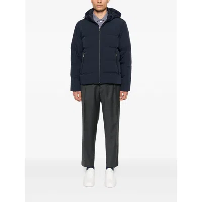 Paul & Shark Quilted Hooded Jacket With Side Zip Pockets