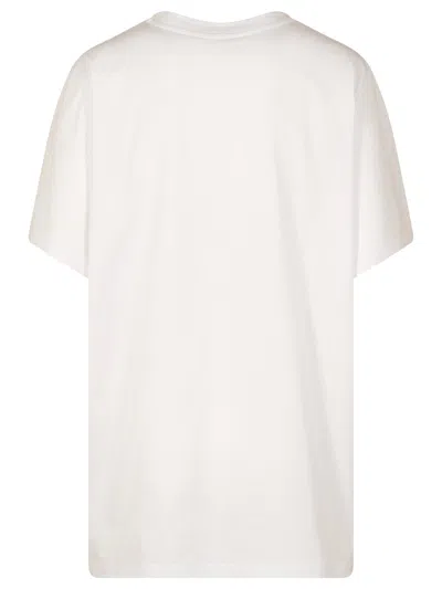 Max Mara Bow-print Cotton T-shirt In White