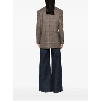 Tagliatore Checked Blazer In Brown