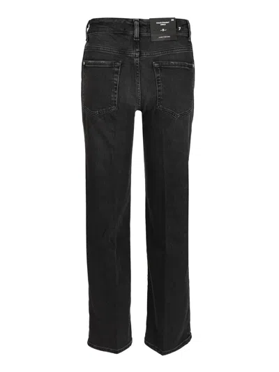 7 For All Mankind Calie Straight Ankle Bottom Clothing In Black