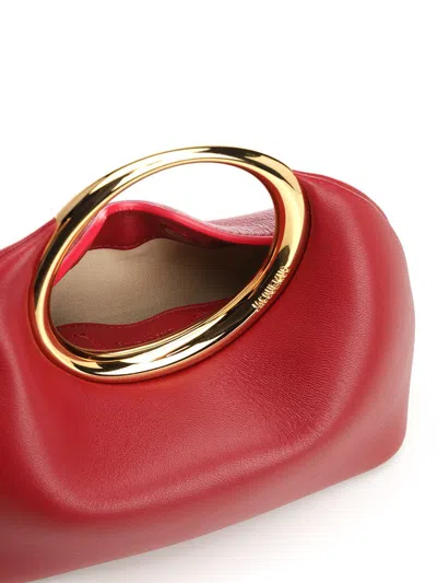 Jacquemus Le Petit Calino Ring Leather Top-handle Bag In Red