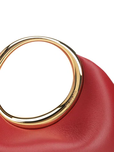 Jacquemus Le Petit Calino Ring Leather Top-handle Bag In Red