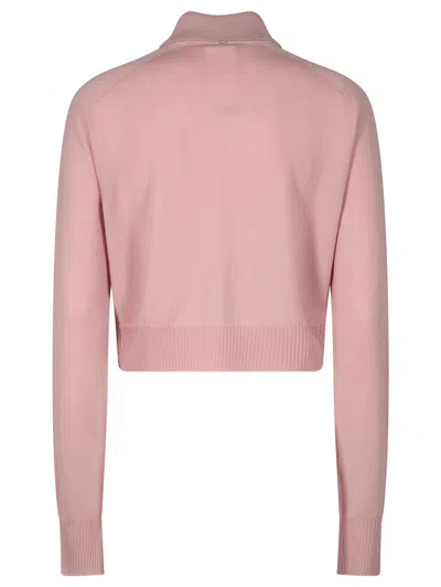 Sportmax Soft Fit Wool Cropped Cardigan Clothing In Pink
