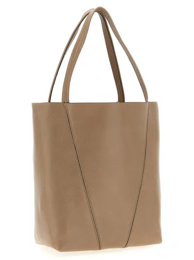 Chloé Chloè Spin Small Leather Tote Bag In Neutral