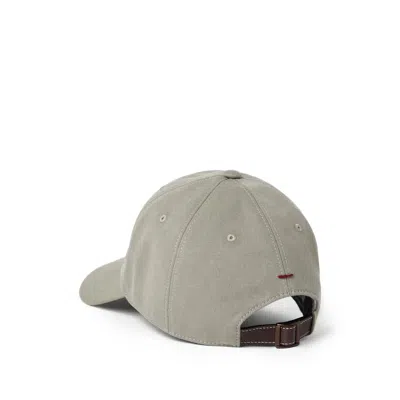 Brunello Cucinelli Classic Six-panel Cap With Adjustable Strap In Gray