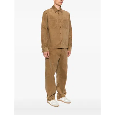 Apc Corduroy Shirt Jacket In Brown