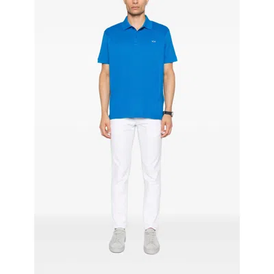 Paul & Shark Cotton Polo Shirt In Blue