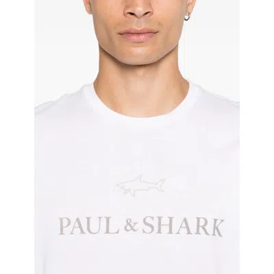 Paul & Shark Logo-print Cotton T-shirt In White