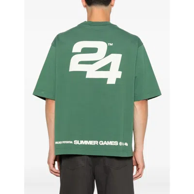 Summer Games Organic Cotton T-shirt In Green